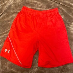 Under Armour Red Athletic Shorts Lightweight Elastic Waist